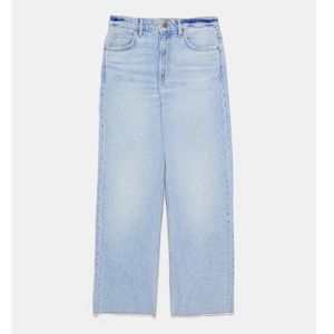 NWT zara high rise straight cropped jeans